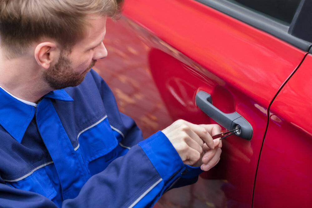 a man opening a car door